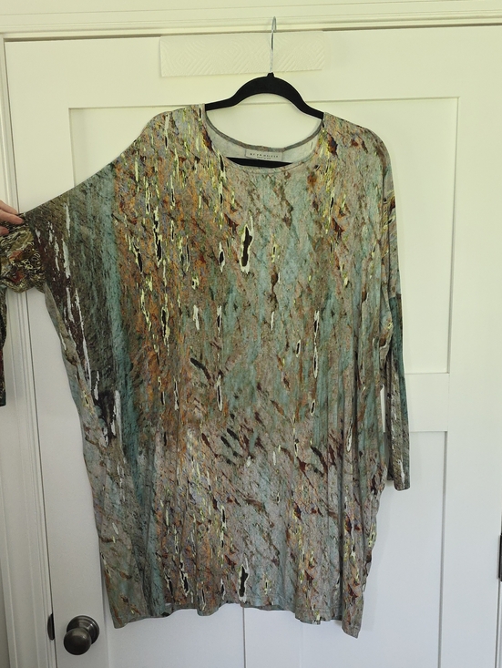 bryn Walker Dresses & Skirts - Bryn Walker Mint, Brown & Cream Abstract Tunic XL